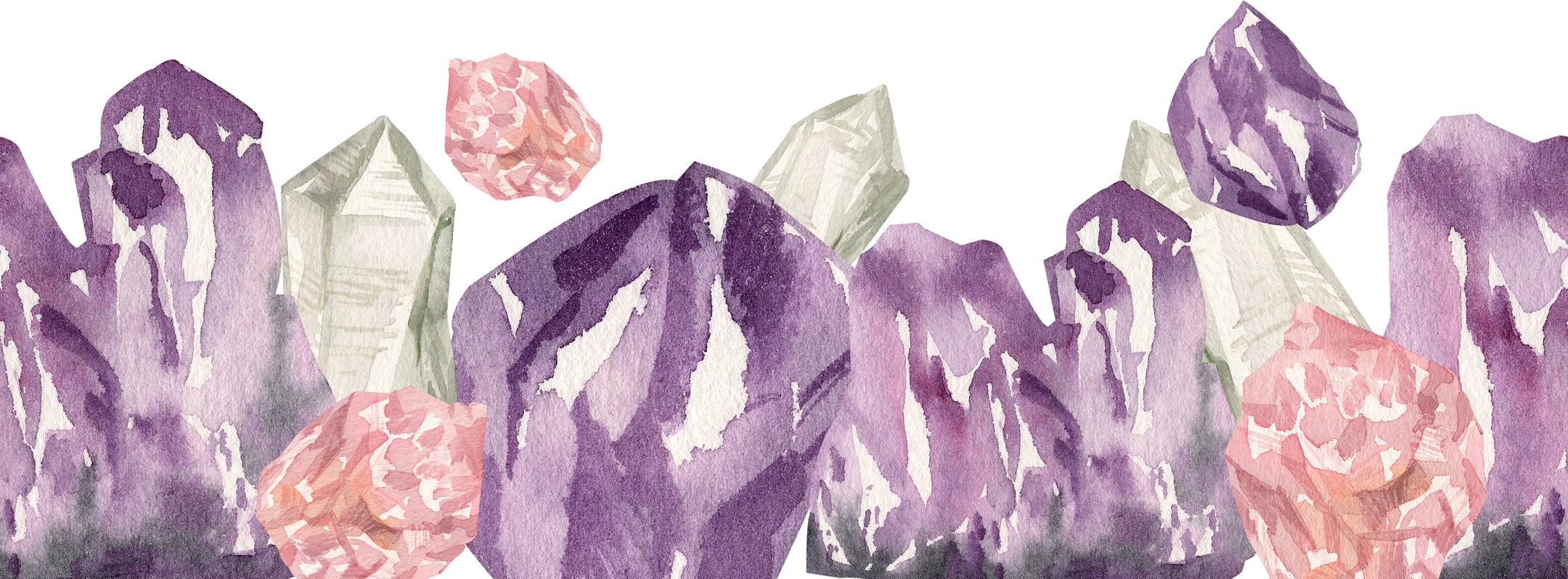 Rose and Clear Crystals