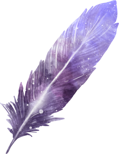 Watercolor feather