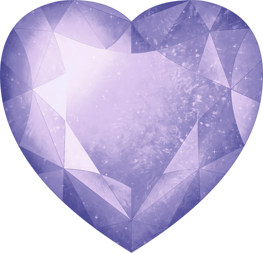 Violet Purple Heart Gemstone