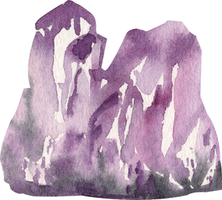 Watercolor Amethyst Crystal